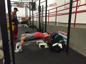 Robert lifting during his Personal Training session
