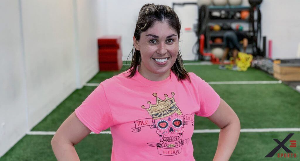 Aracely Morales taking picture after a Fast-Track Bootcamp Class at X3 Sports North Marietta Location.