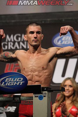 Byron Bloodworth (training spotlight at x3sports) at weigh-in for UFC 155 at the MGM Grand in Las Vegas, NV. (Photo courtesy of MMAweekly.com)